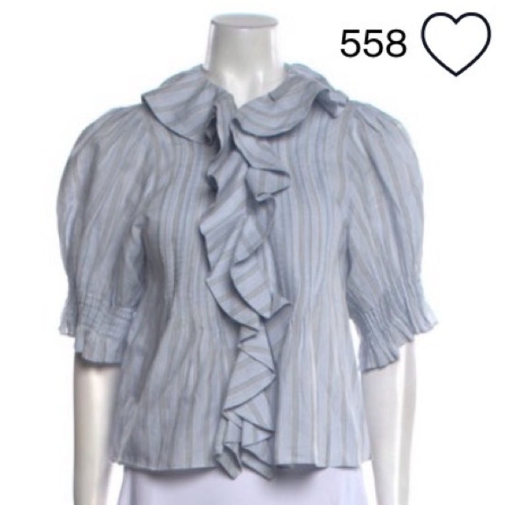 DOEN RUFFLE STRIPE TOP - M/L